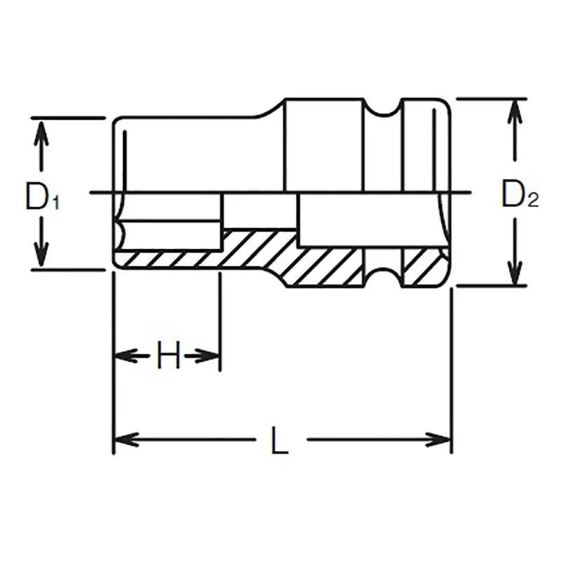 3/4 Sq. Dr. Socket  46mm 6 point Length 62mm Thin walled - Image 2
