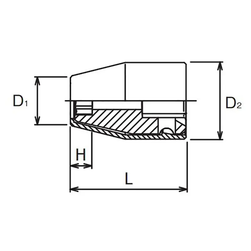 3/8 Sq. Dr. Socket with Plastic Protector  10mm 6 point Length 33.3mm  Turnable POM cover - Image 2