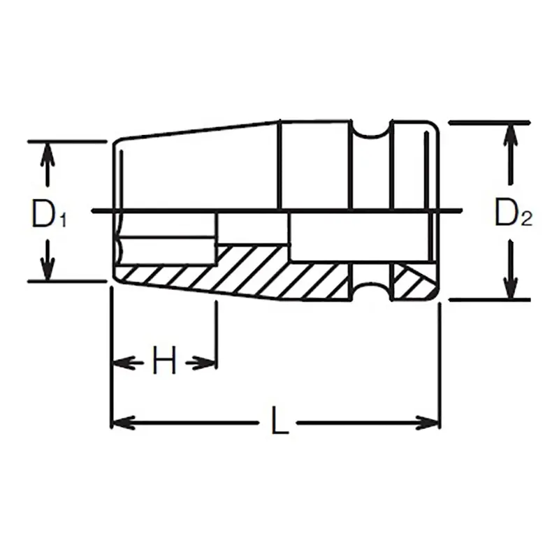 3/8 Sq. Dr. Socket  1/2 6 point Length 32mm - Image 2