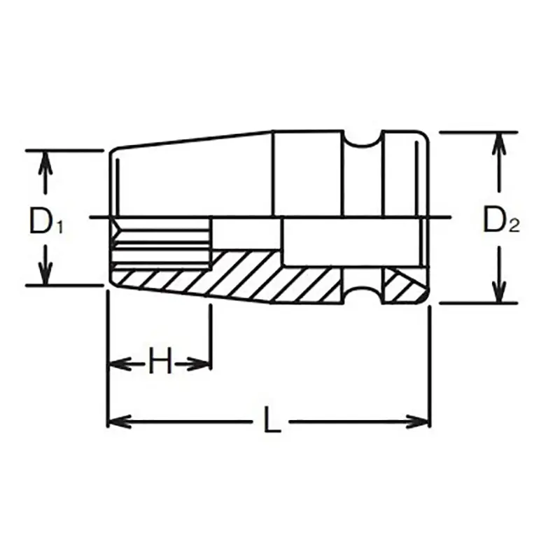 3/8 Sq. Dr. Socket 11mm 12 point Length 32mm - Image 2