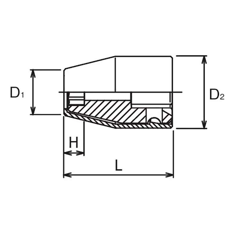 3/8 Sq. Dr. Socket with Plastic Protector  16mm 6 point Length 33.3mm  Turnable POM cover - Image 2