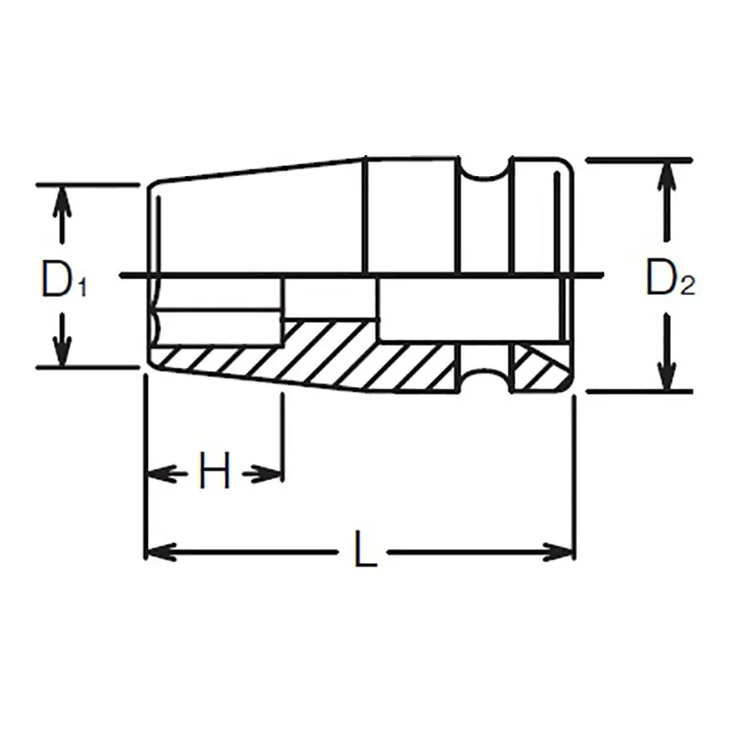 3/8 Sq. Dr. Socket  9/16 6 point Length 32mm - Image 2
