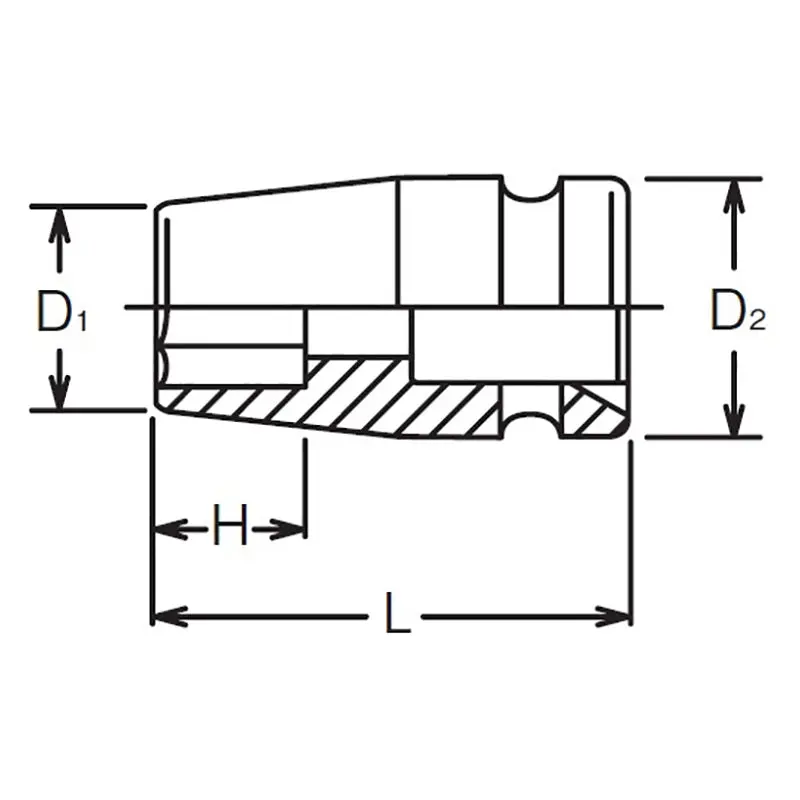 5/8 Sq. Dr. Socket 14mm 6 point Length 47.5mm - Image 2