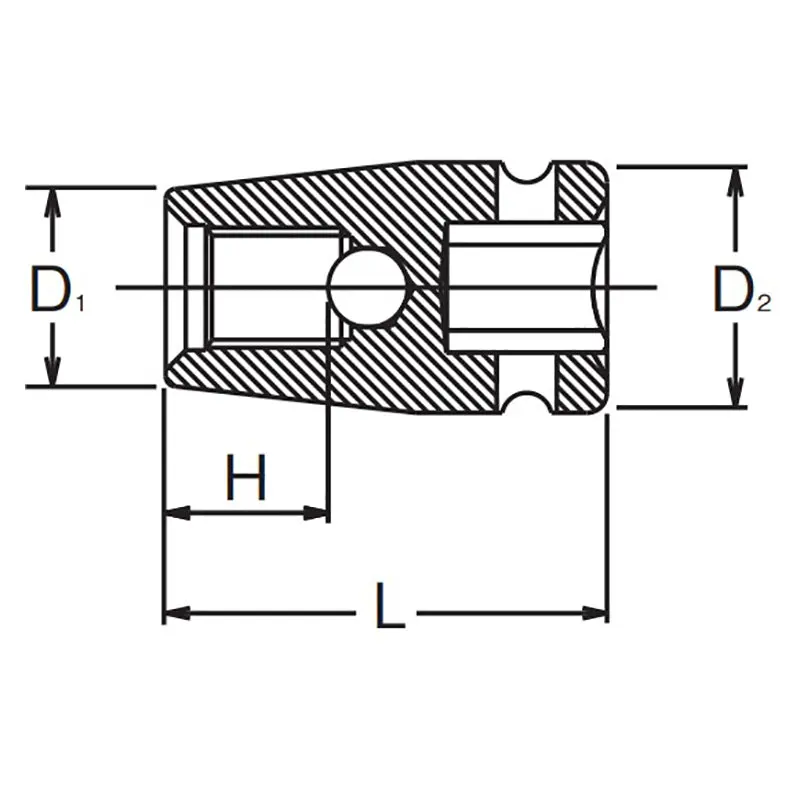 1/2 Sq. Dr. Stud Bolt Setter  M10 X 1.25  Length 49mm - Image 2