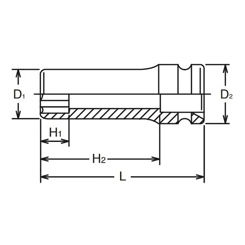 3/8 Sq. Dr. Socket  17mm Surface Drive Length 80mm - Image 2
