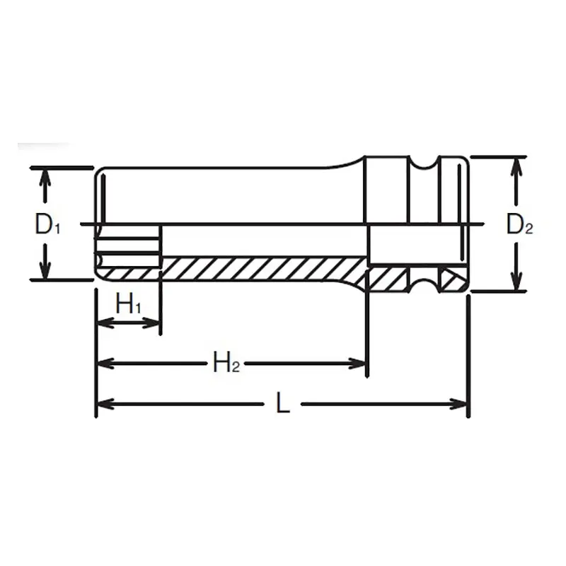 5/8 Sq. Dr. Socket 21mm Surface Length 90mm - Image 2