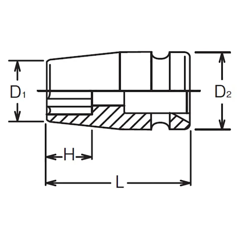 1/2 Sq. Dr. Socket 36mm Surface Drive Length 46mm - Image 2