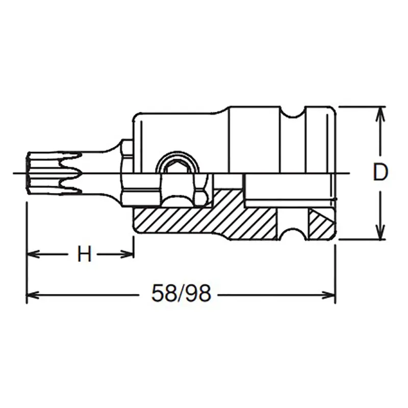 1/2 Sq. Dr. Bit Socket TORXplus® 30IP  Length 58mm - Image 2
