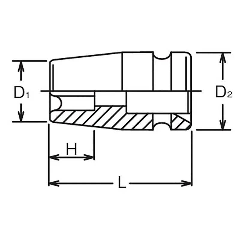 1/2 Sq. Dr. Impact TORX® E11 Socket - Length 38mm - Image 2
