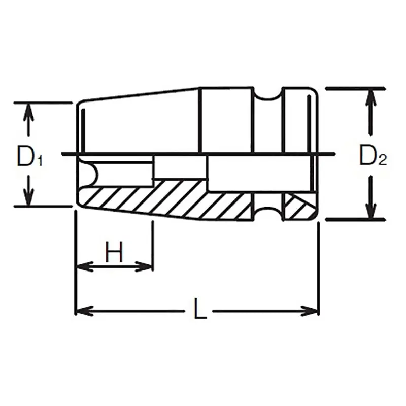 1/2 Sq. Dr. Impact TORX® E22 Socket - Length 40mm - Image 2