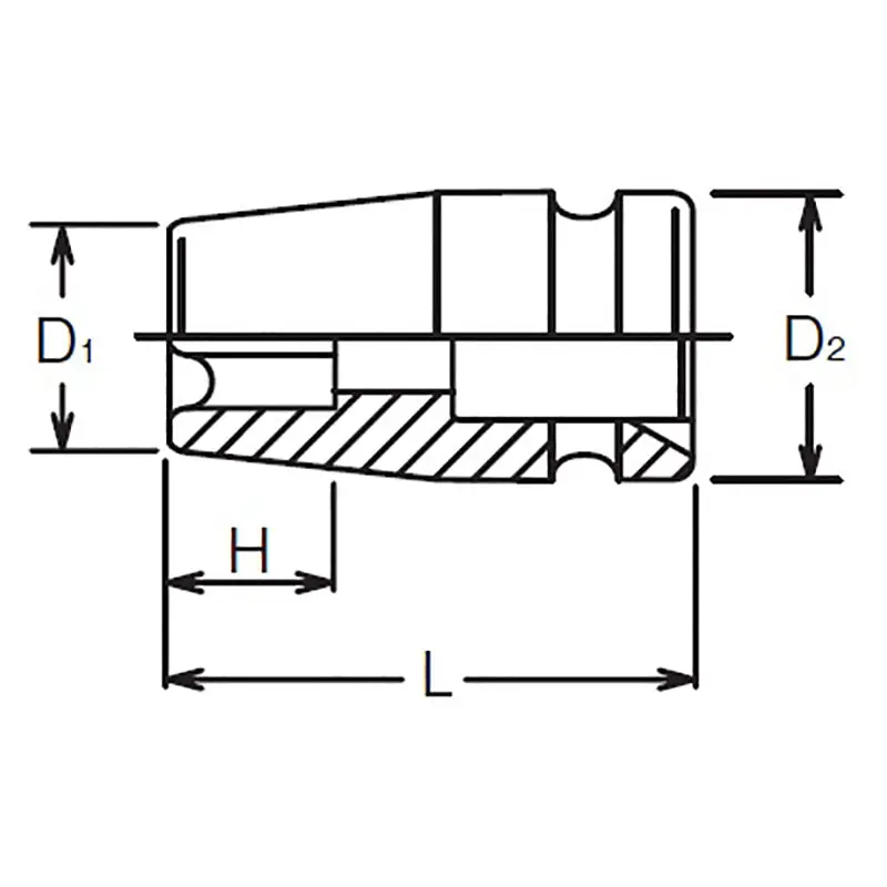 1/2 Sq. Dr. Impact TORX® E24 Socket - Length 40mm - Image 2