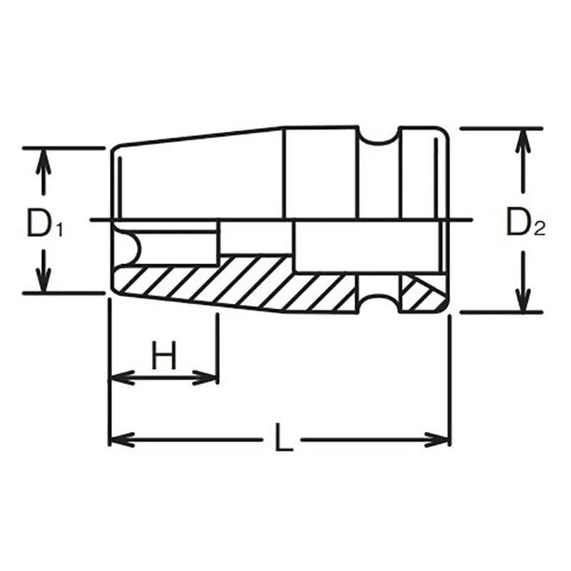 1/4 Sq. Dr. Impact TORX® E8 Socket - Length 23mm - Image 2