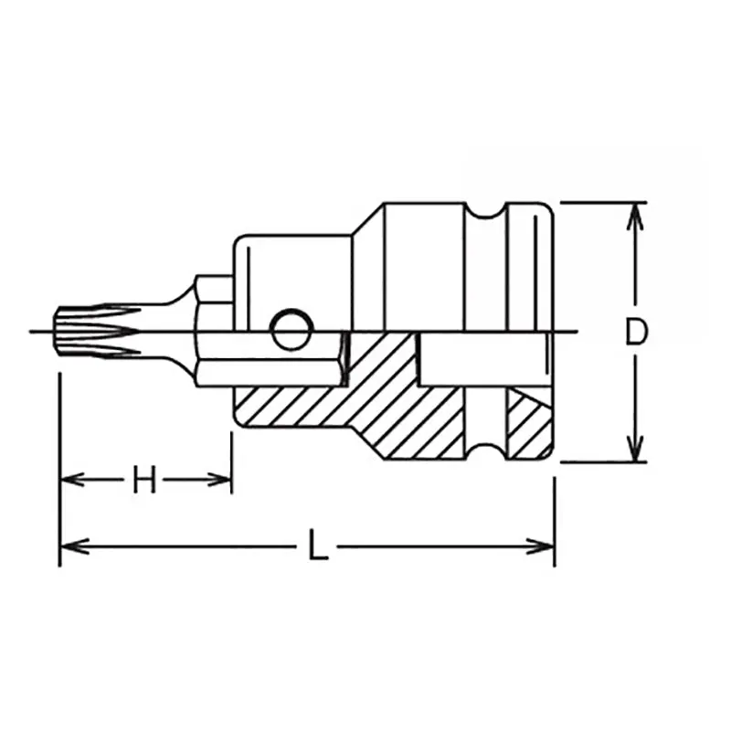 1 Sq. Dr. Bit Socket TORX® T70  Length 92mm - Image 2