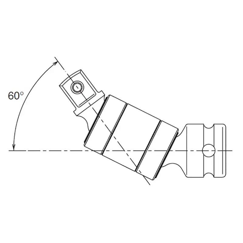 1/2 Sq. Dr. Universal Double Joint  1/2 Square Length 90mm Ball type - Image 4