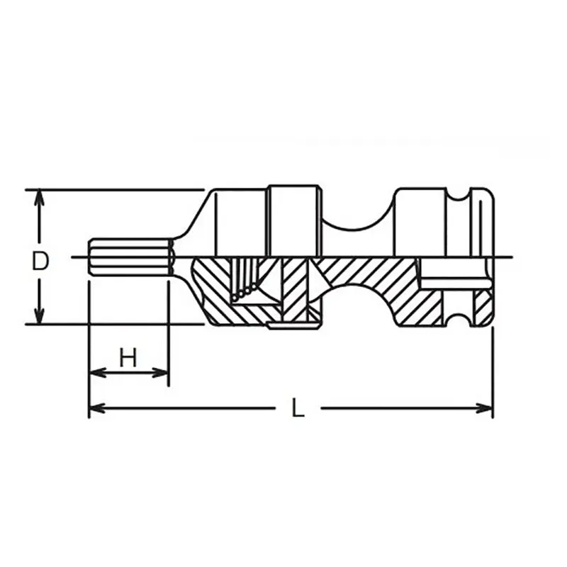 3/8 Sq. Dr. Universal Bit Socket  10mm Hex Length 74mm - Image 2