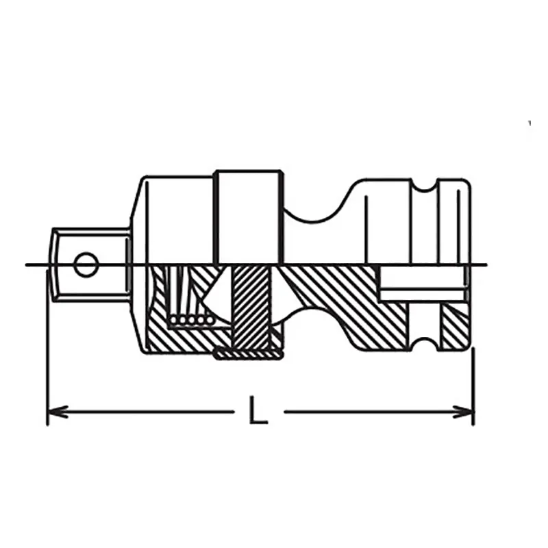 1.1/2 Sq. Dr. Universal Joint 1.1/2 Square Length 200mm Hole type - Image 2