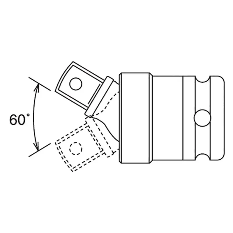 1/2 Sq. Dr. Universal Joint 1/2 Square Length 74mm Hole type - Image 4