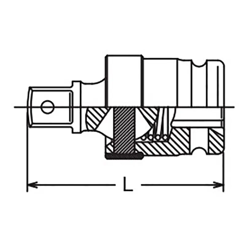 1 Sq. Dr. Universal Joint 1 Square Length 115mm Hole type - Image 2