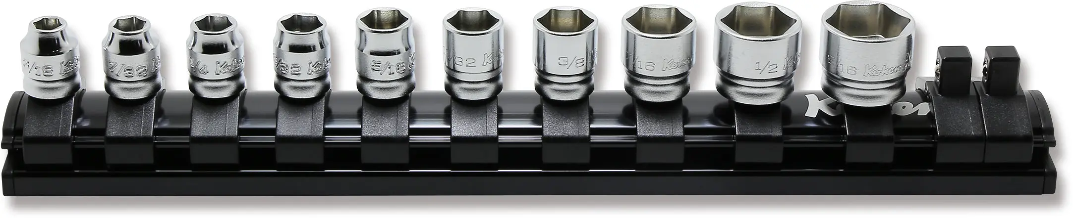 Ko-ken 1/4" Square Drive 6-Point SAE Z-Series 10 Piece Socket Set