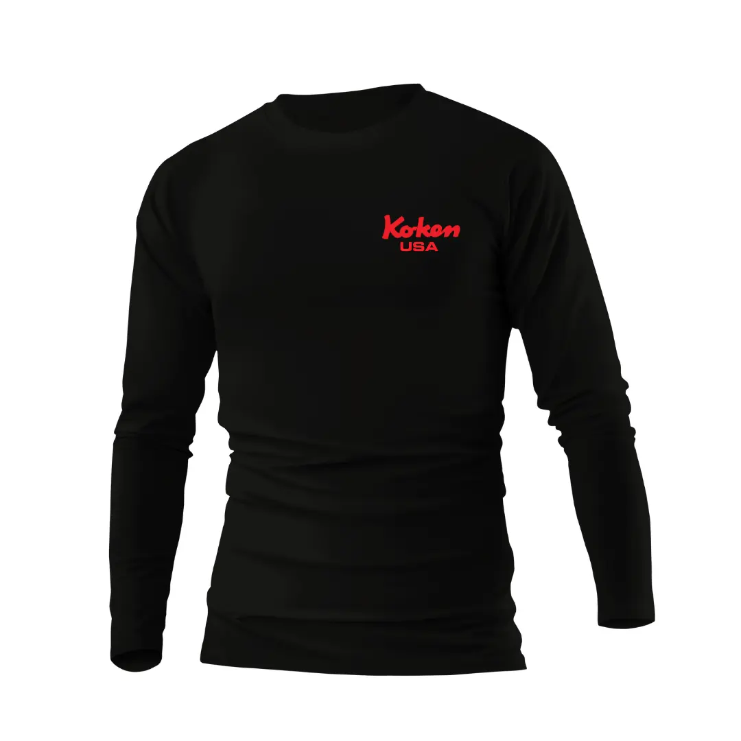 Ko-ken USA Long Sleeve Graphic Shirt - Fruit of the Loom Long Sleeve 100% Cotton T-Shirt