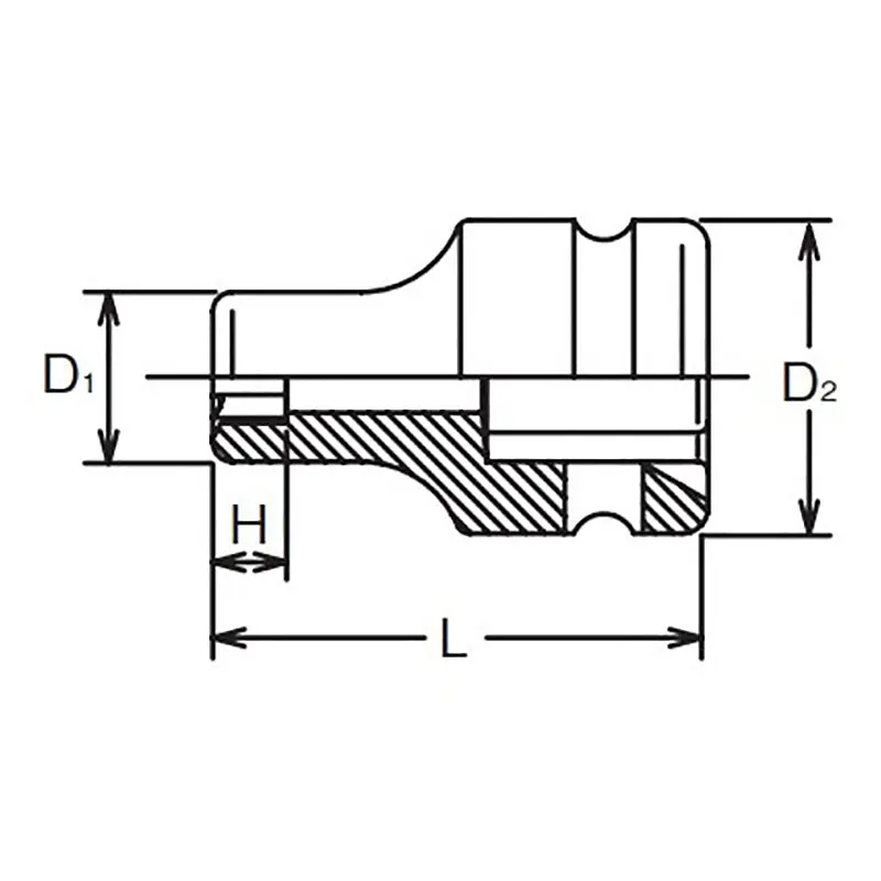 3/8 Sq. Dr. Socket  6S  Length 32mm - Image 2