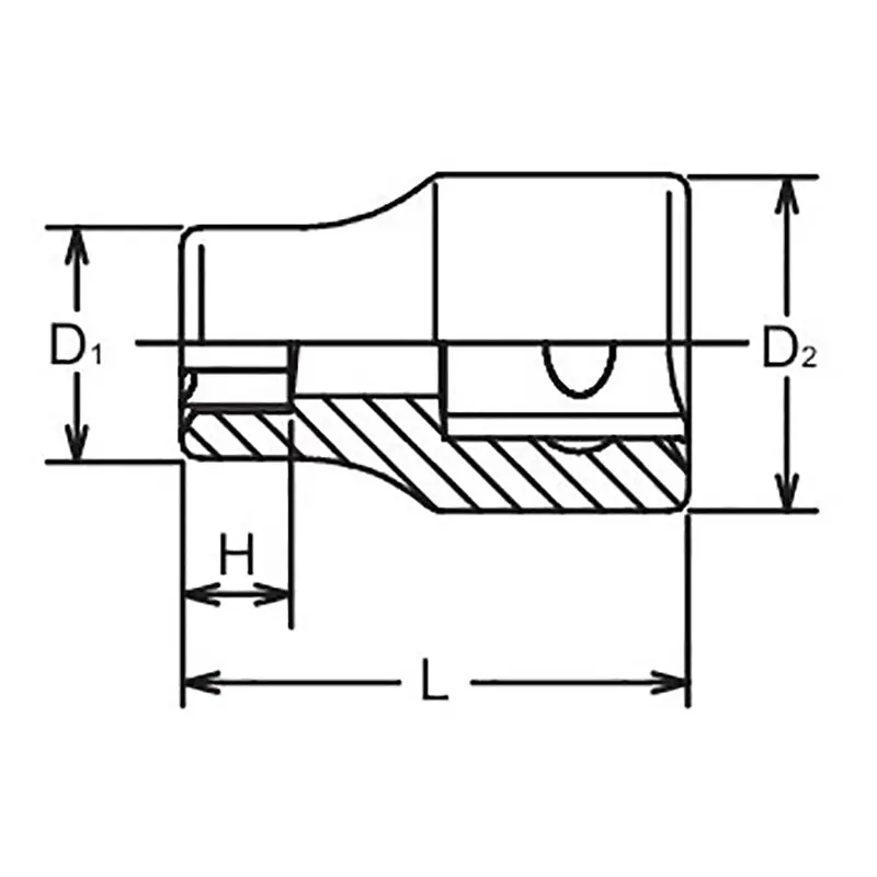 3/8 Sq. Dr. LHS Socket  16S - Image 2