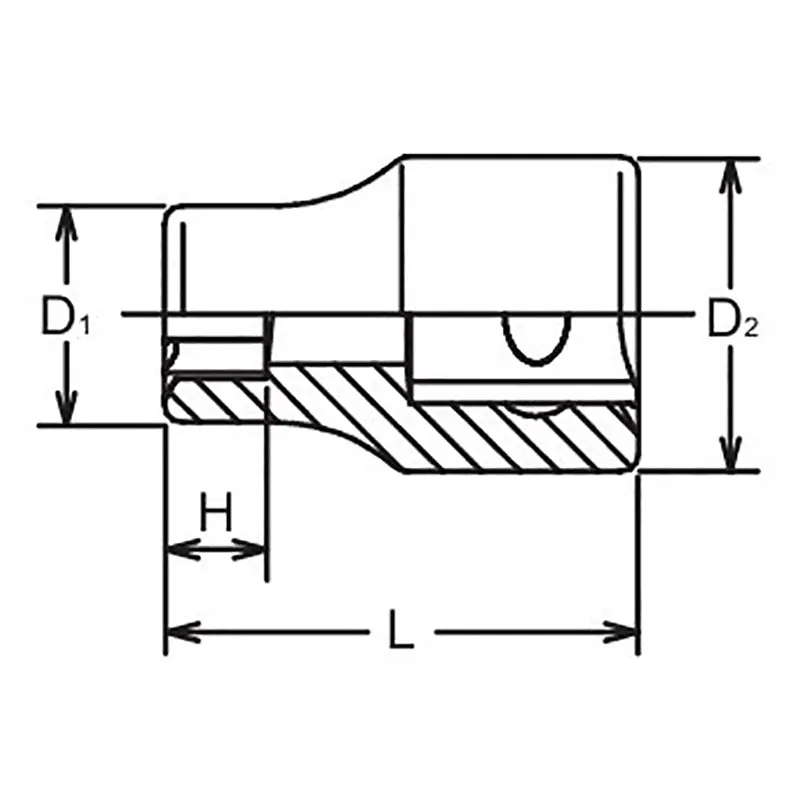 3/8 Sq. Dr. LHS Socket  8S - Image 2
