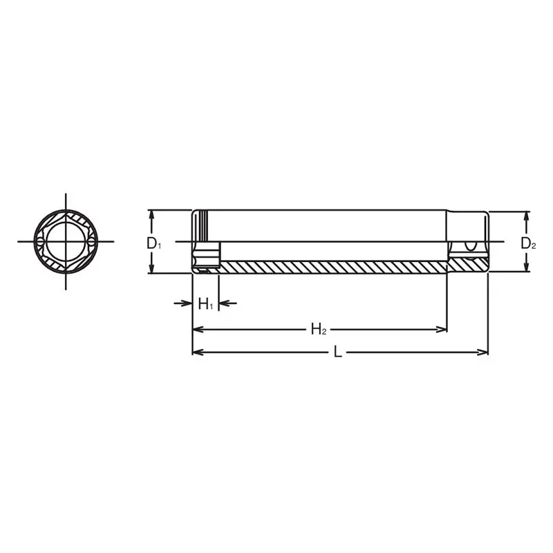 3/8 Sq. Dr. Extra Deep Metric NUT GRIP® Socket - 10mm - Image 2