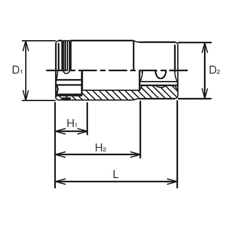 1/4 Sq. Dr. Semi-Deep NUT GRIP® Socket 8mm - Image 2