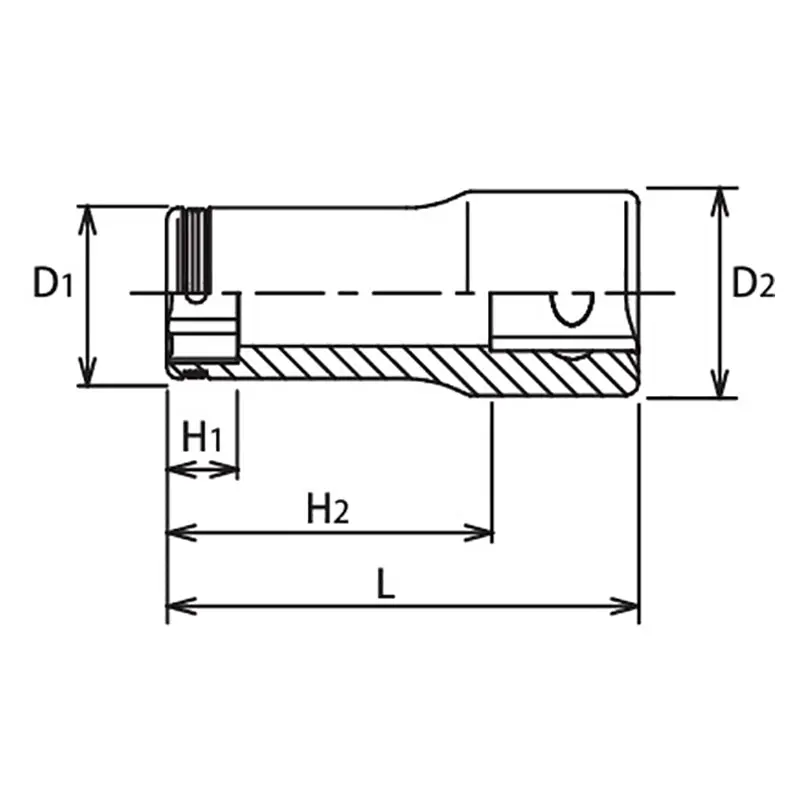 3/8 Sq. Dr. Semi-Deep NUT GRIP® Socket 14mm - Image 2
