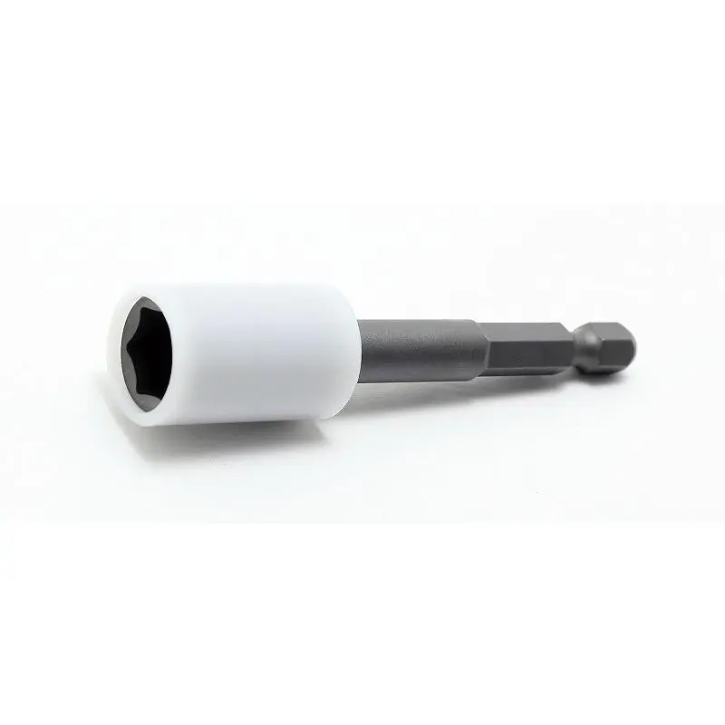 1/4 Hex Dr. Nut Setter with Plastic Protector 8mm 6 point Length 150mm Turnable POM cover
