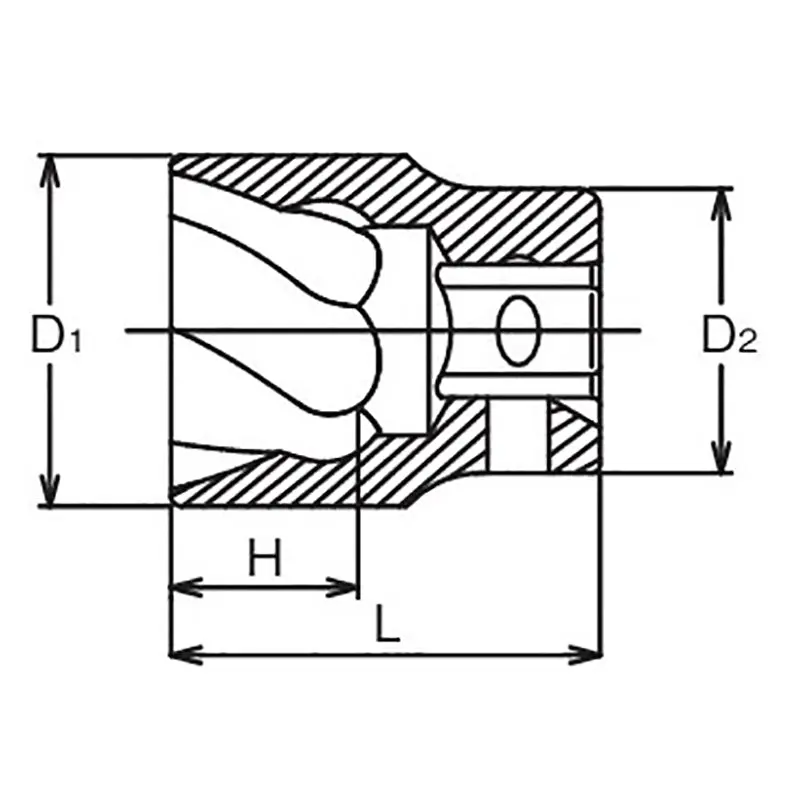 1/2 Sq. Dr. Nut Twister 21mm Length 42mm - Image 2