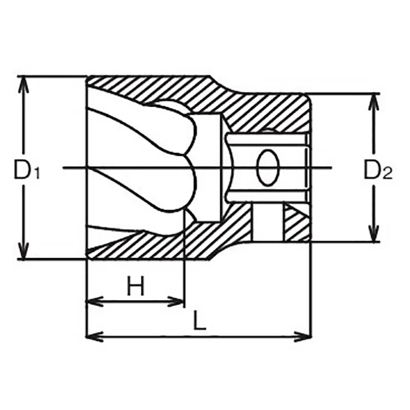 1/2 Sq. Dr. Nut Twister 22mm Length 42mm - Image 2