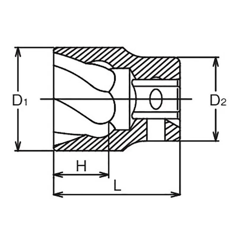 1/2 Sq. Dr. Nut Twister  24mm  Length 42mm - Image 2