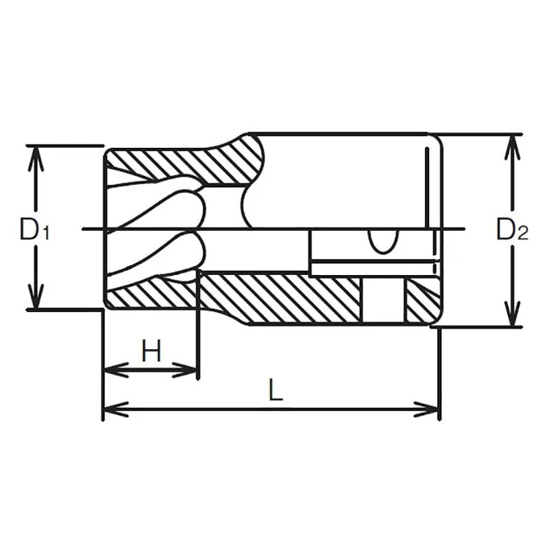 1/4 Sq. Dr. Nut Twister 5.5mm Length 23mm - Image 2