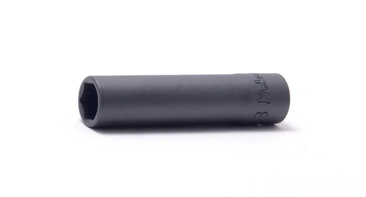 1/4 Sq. Dr. Socket  13mm 6 point Length 50mm