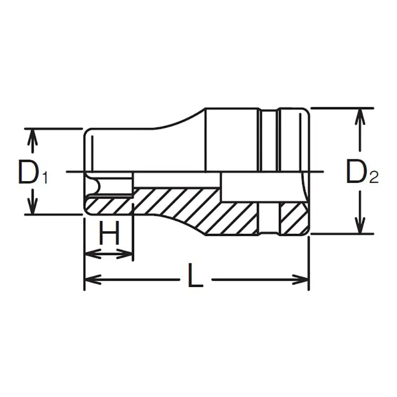 1/2 Sq. Dr. Socket TORX® E10 Length 36mm - Image 2
