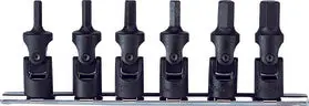 6 Piece 3/8 Sq. Dr. Universal Hex Bit Socket Set
