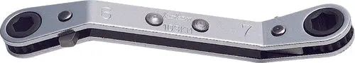 Ratcheting Ring Wrench 1/4x5/16 12 point Length 108mm Reversible