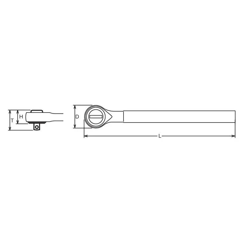 3/4 Sq. Dr. Ratchet Handle Length 500mm - Image 2