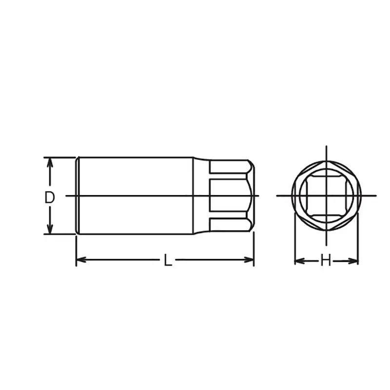 1/2 Sq. Dr. Stud puller 9mm 21mm Hex Length 75mm - Image 2