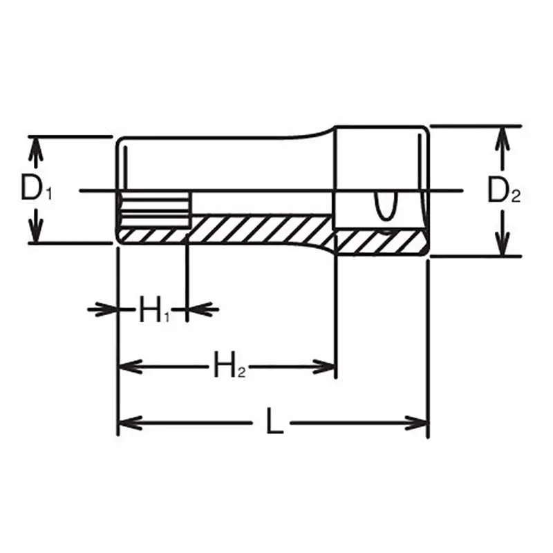3/8 Sq. Dr. Socket 3/8 12 point Length 40mm - Image 2