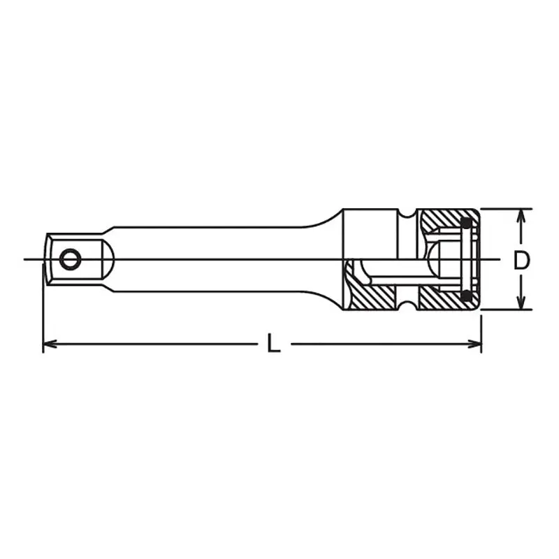 1/2 Sq. Dr. Adaptor  3/8 Square 150mm Pin type - Image 5
