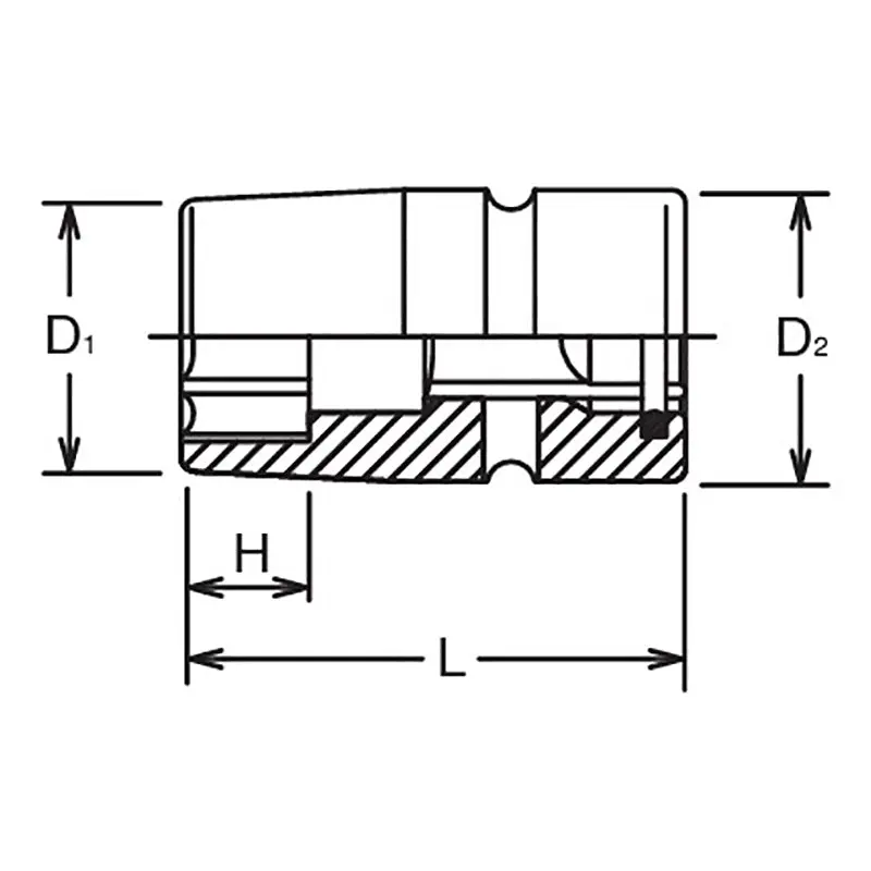 17mm 1/2 Sq. Dr. Impact 6-Point Sleeve Drive Socket - Image 4
