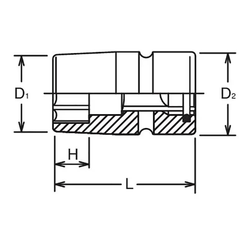 3/4 Sq. Dr. Socket 30mm 6 point 68mm Sleeve Drive - Image 2