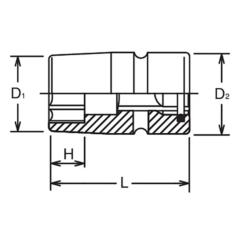 18mm 3/8 Sq. Dr. 6 point Sleeve Drive Metric Socket - Image 2