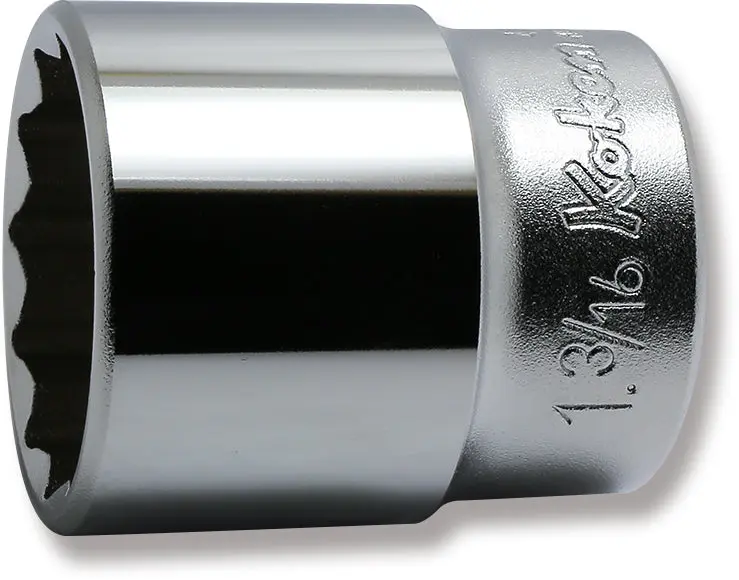 1/2 Sq. Dr. Chrome SAE 12 Point Socket 1.3/16"
