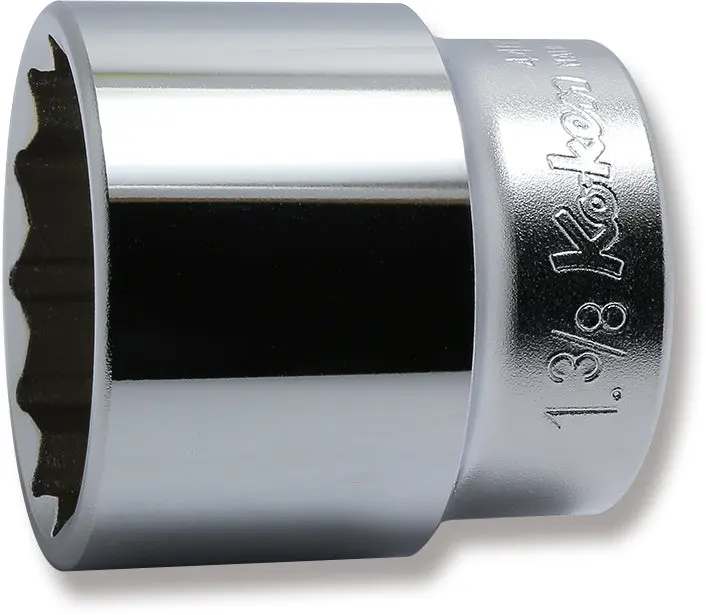 1/2 Sq. Dr. Chrome SAE 12 Point Socket  1.3/8"