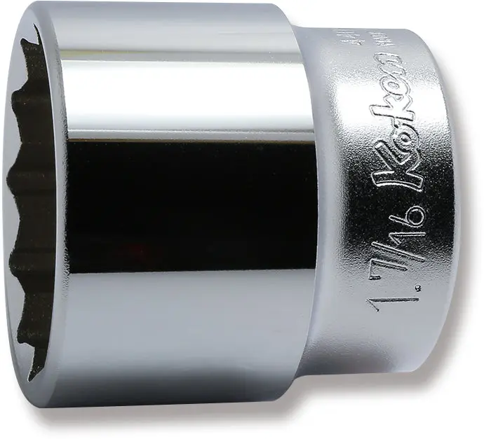 1/2 Sq. Dr. Chrome SAE 12 Point Socket  1.7/16"