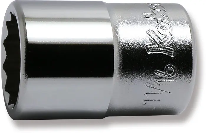 1/2 Sq. Dr. Chrome SAE 12 Point Socket  11/16"
